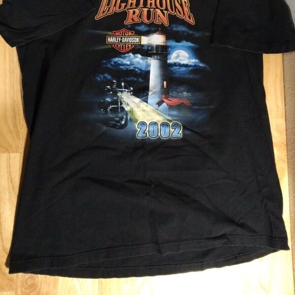 Vintage Harley Davidson Lighthouse Run 2002 T-Shirt - Picture 2 of 8